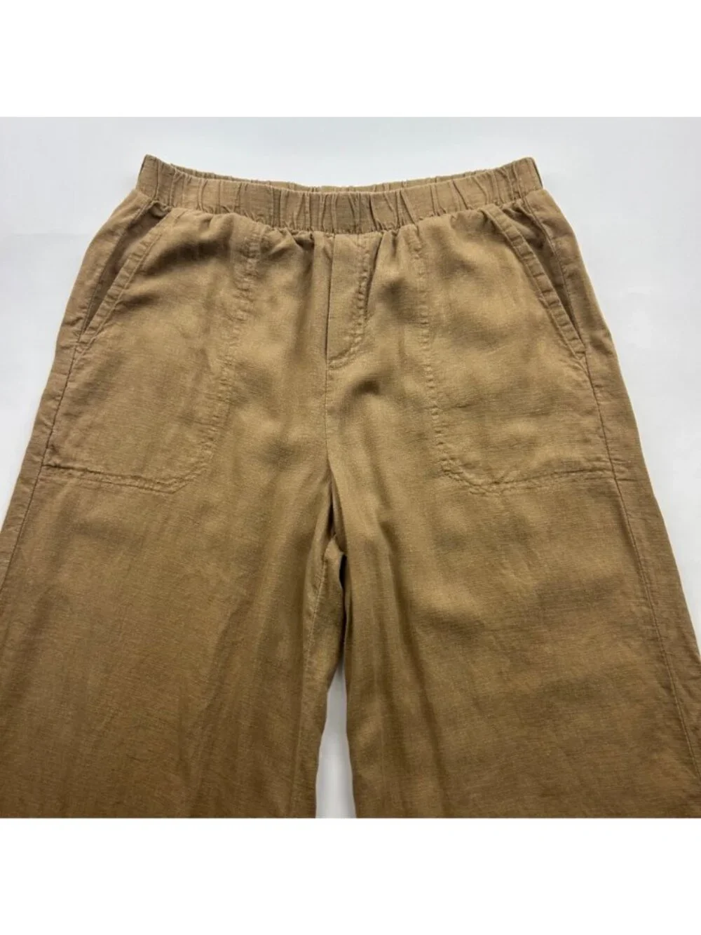 Splendid Pecan Brown Linen Blend Wide Leg Lounge Pant XS